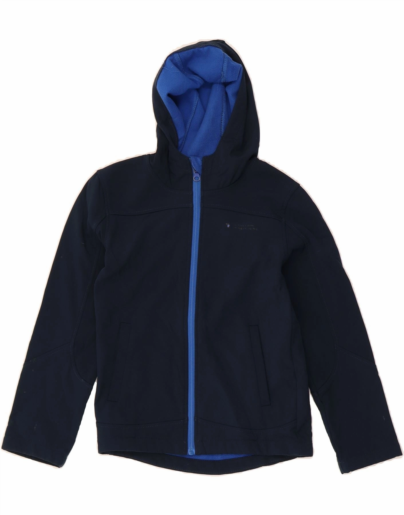 MOUNTAIN WAREHOUSE Boys Hooded Windbreaker Jacket 9-10 Years Navy Blue Deodorant group outing