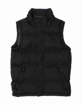 MOUNTAIN WAREHOUSE Boys Padded Gilet 7-8 Years Black Nylon Prevent