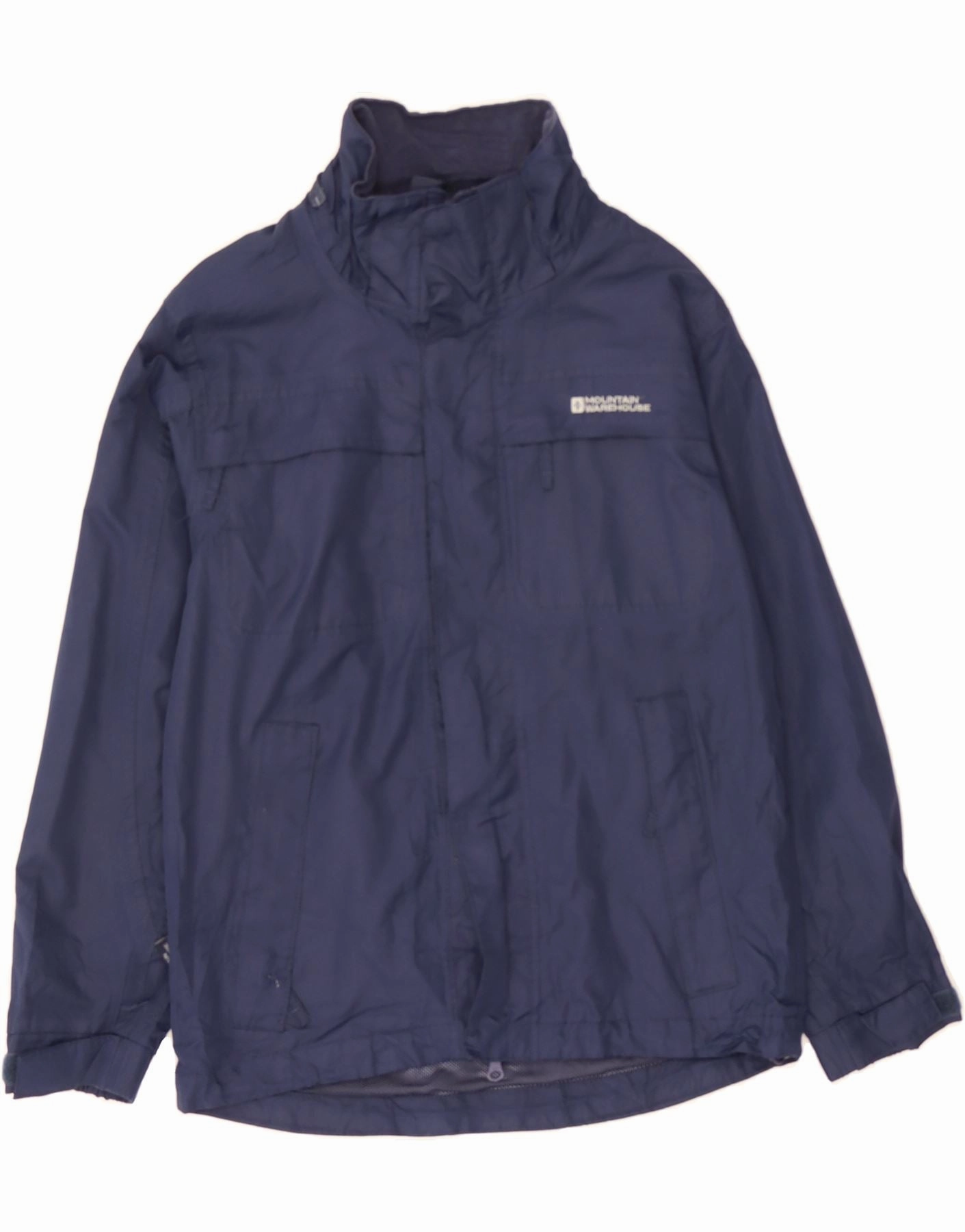 Surf MOUNTAIN WAREHOUSE Boys Rain Jacket 9-10 Years Navy Blue Polyester