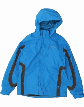 MOUNTAIN WAREHOUSE Boys Windbreaker Jacket 11-12 Years Blue Colourblock Kindness