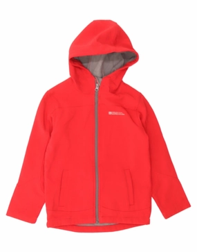 MOUNTAIN WAREHOUSE Boys Windbreaker Jacket 7-8 Years Red Stretch Comfort Surfer
