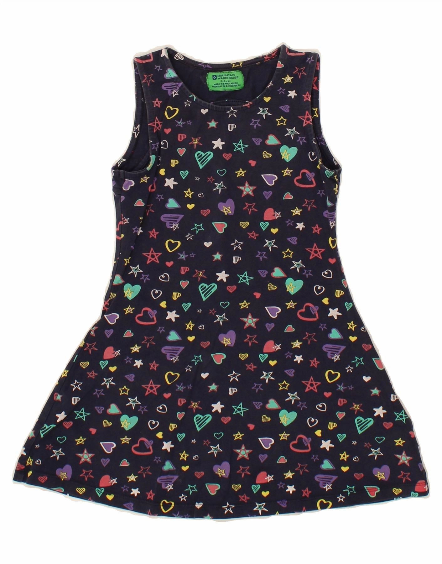 Night Out MOUNTAIN WAREHOUSE Girls Abstract Pattern Basic Dress 5-6 Years Navy Blue