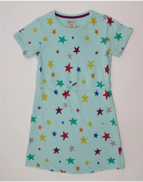 Timeless Wear MOUNTAIN WAREHOUSE Girls Graphic T-Shirt Dress 9-10 Years Blue Spotted