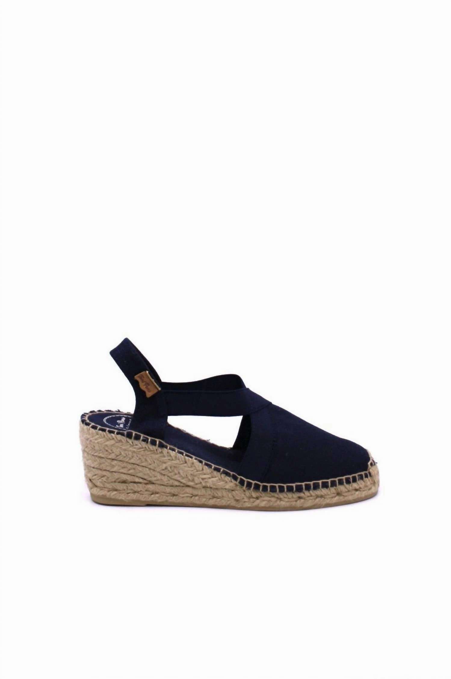 Women's Ter Wedge Espadrille In Navy Fringe Sole Bold Texture
