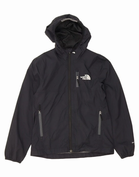 High-Performance Wear Noise Reducing Zippers THE NORTH FACE Boys Hooded Rain Jacket 11-12 Years Large Black Nylon