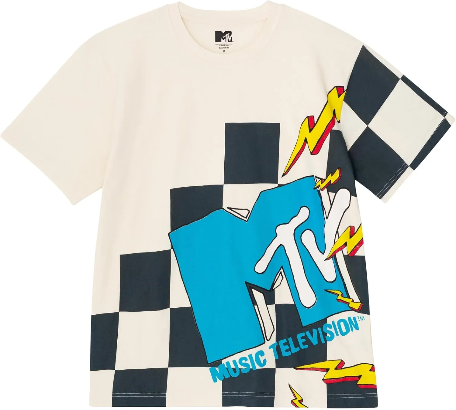 MTV Matching Family T-Shirt Checkered Logo Little Kid to Adult