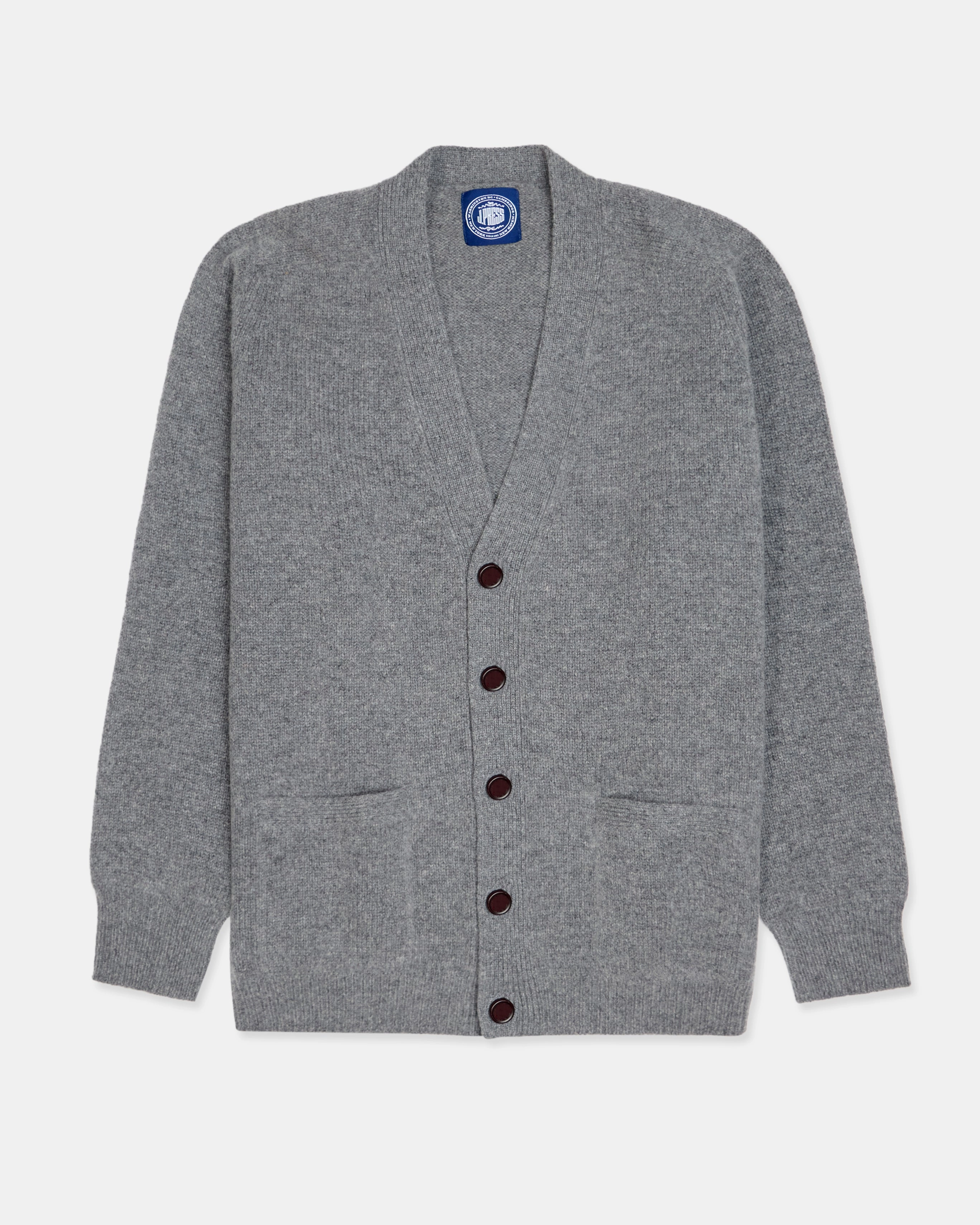 Heather Grey Lambswool Cardigan Sweater Snug Layers