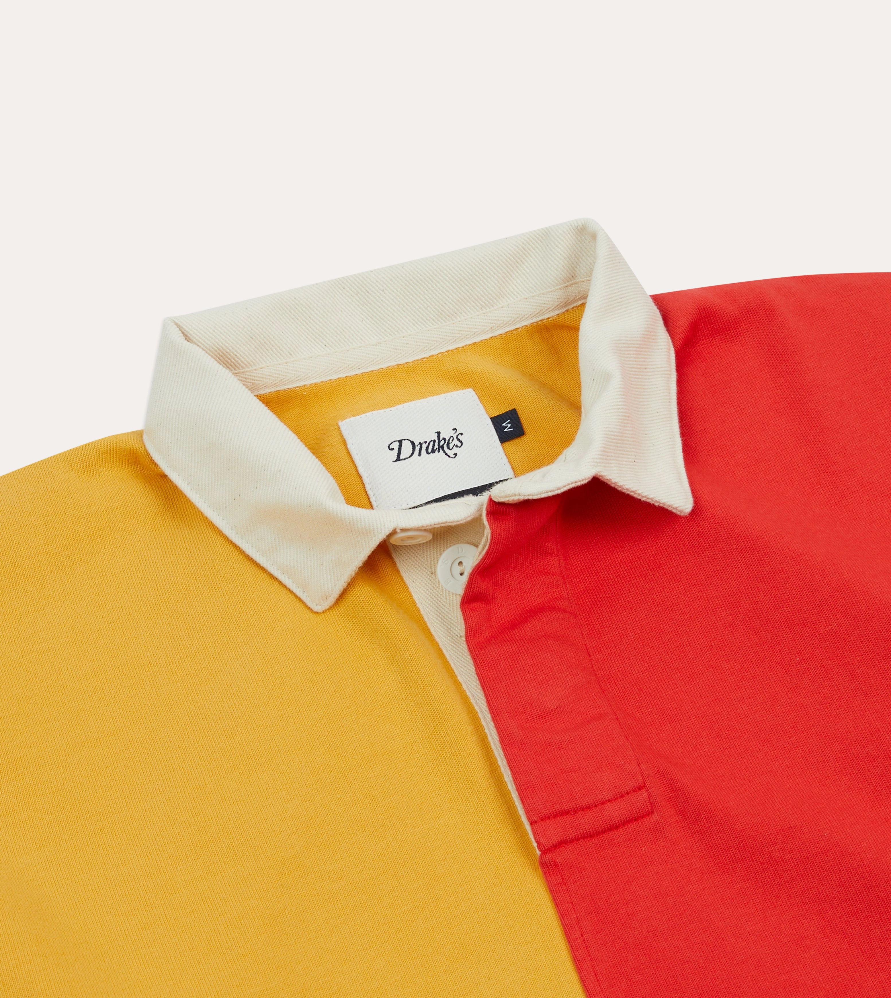 Multi Panelled Cotton Rugby Shirt Multipocket Style Smooth Texture