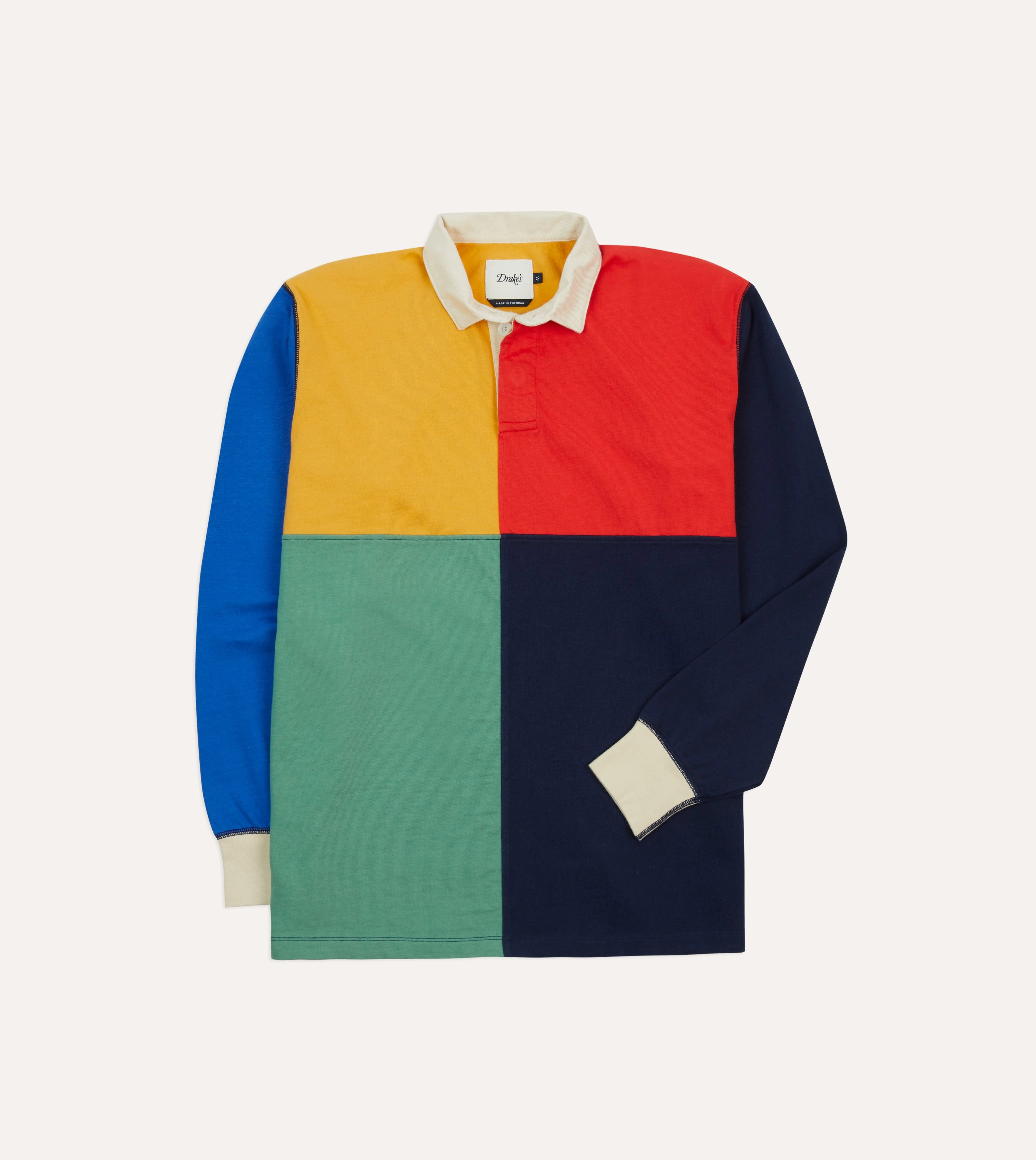 Vibrant Hue Multi Panelled Cotton Rugby Shirt