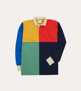 Vibrant Hue Multi Panelled Cotton Rugby Shirt
