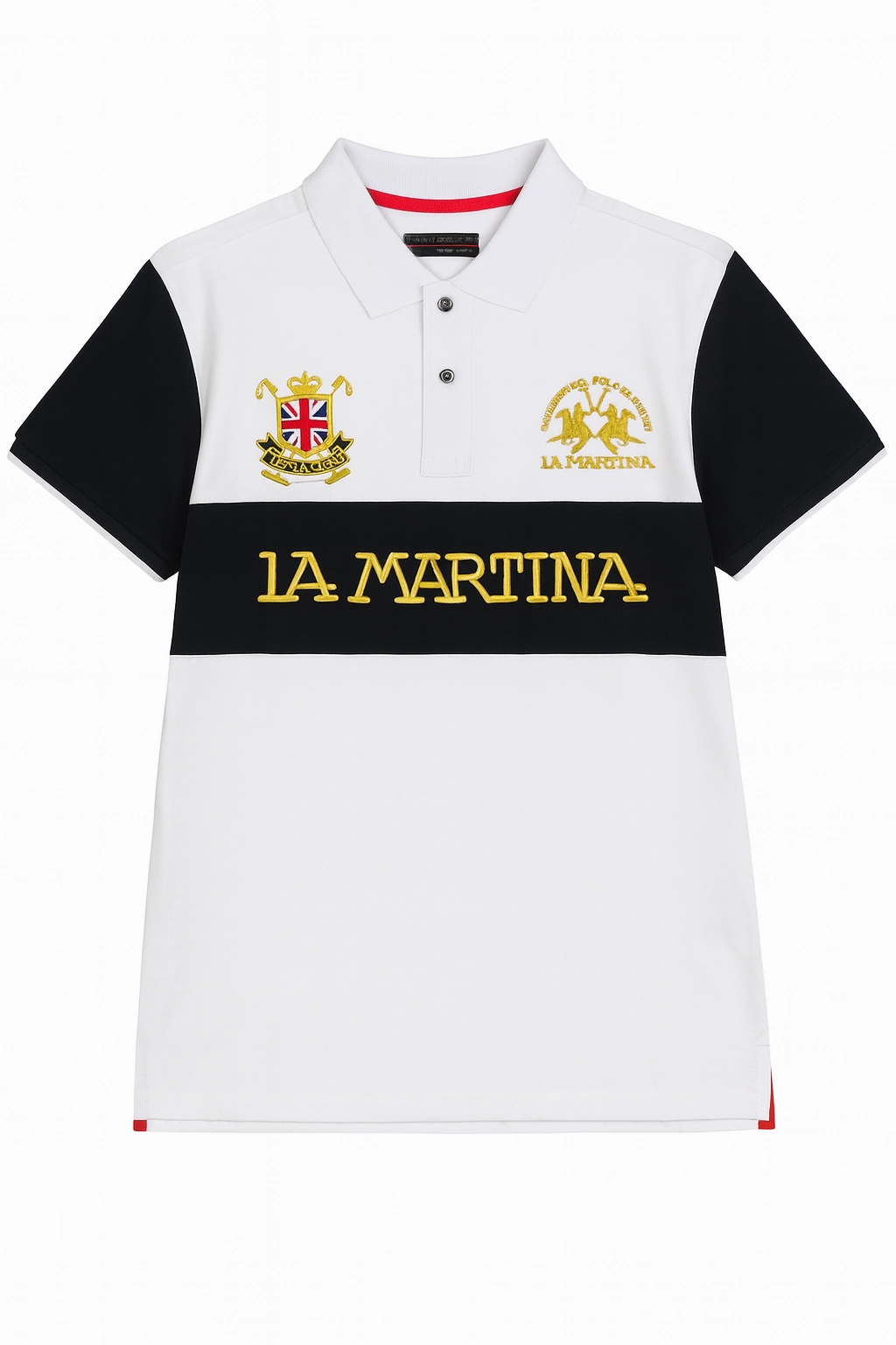 Polo Club Badge Men Polo Micro Perforation VintageWashEffect