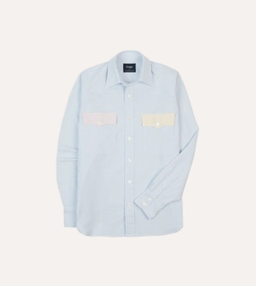 Stretch Fit Technology Reinforced Hems Multi Stripe Cotton Oxford Two-Pocket Western Fun Shirt