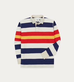 Edgy Design Premium Pima Cotton Multi Stripe Flam?? Cotton Rugby Shirt