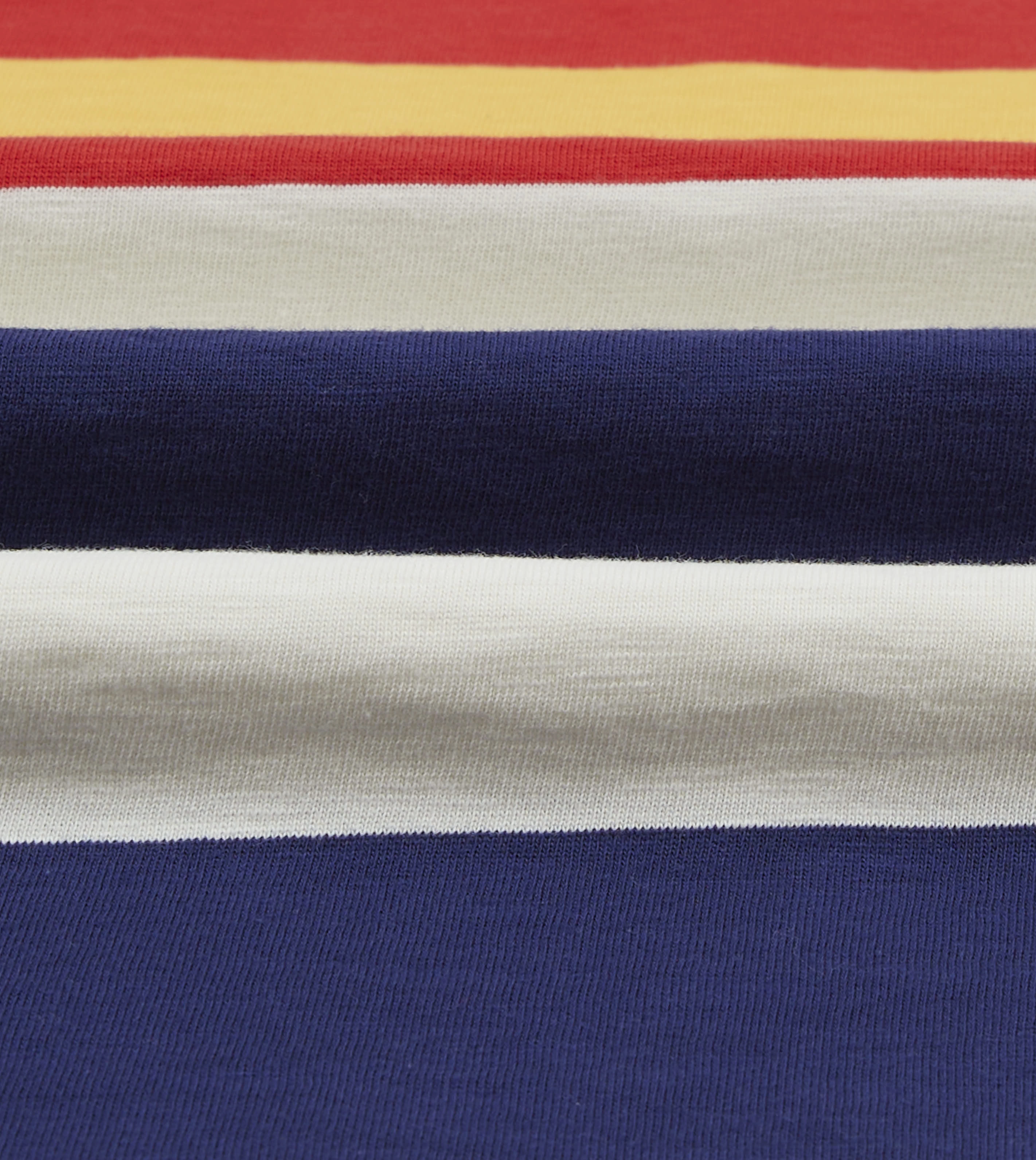 Multi Stripe Flam?? Cotton Rugby Shirt Friends Meetup Trendy Fashion