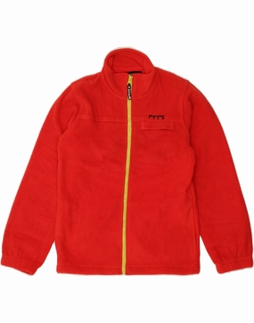BRUGI Boys Fleece Jacket 11-12 Years Red Polyester Day Trek Cross Ventilation Channels
