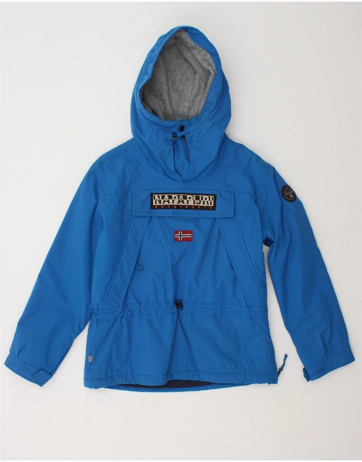 Outerwear Slide NAPAPIJRI Boys Geographic Graphic Hooded Anorak Jacket 11-12 Years Blue