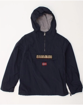 Neutral Style Urban Protection NAPAPIJRI Boys Graphic Hooded Anorak Jacket 11-12 Years Navy Blue