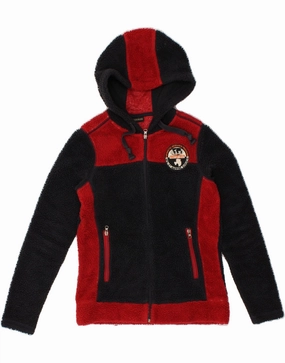 Layer Up pattern - mixing NAPAPIJRI Boys Hooded Fleece Jacket 14-15 Years Black Colourblock