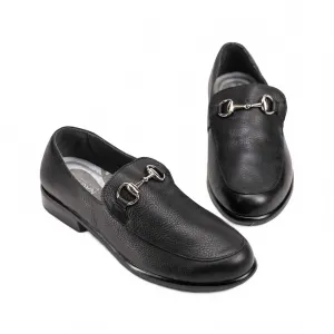 Fast Morning Women's Bentu Buckled Loafer In Soft Black Leather