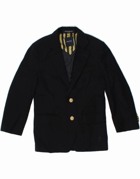 Base Layer NAUTICA Boys 2 Button Blazer Jacket 7-8 Years Black Polyester