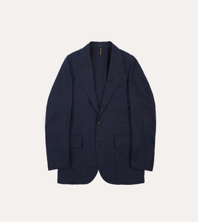 Tailored Wearable Soft Lining Integration Navy Antique Linen Games Blazer Mk. I
