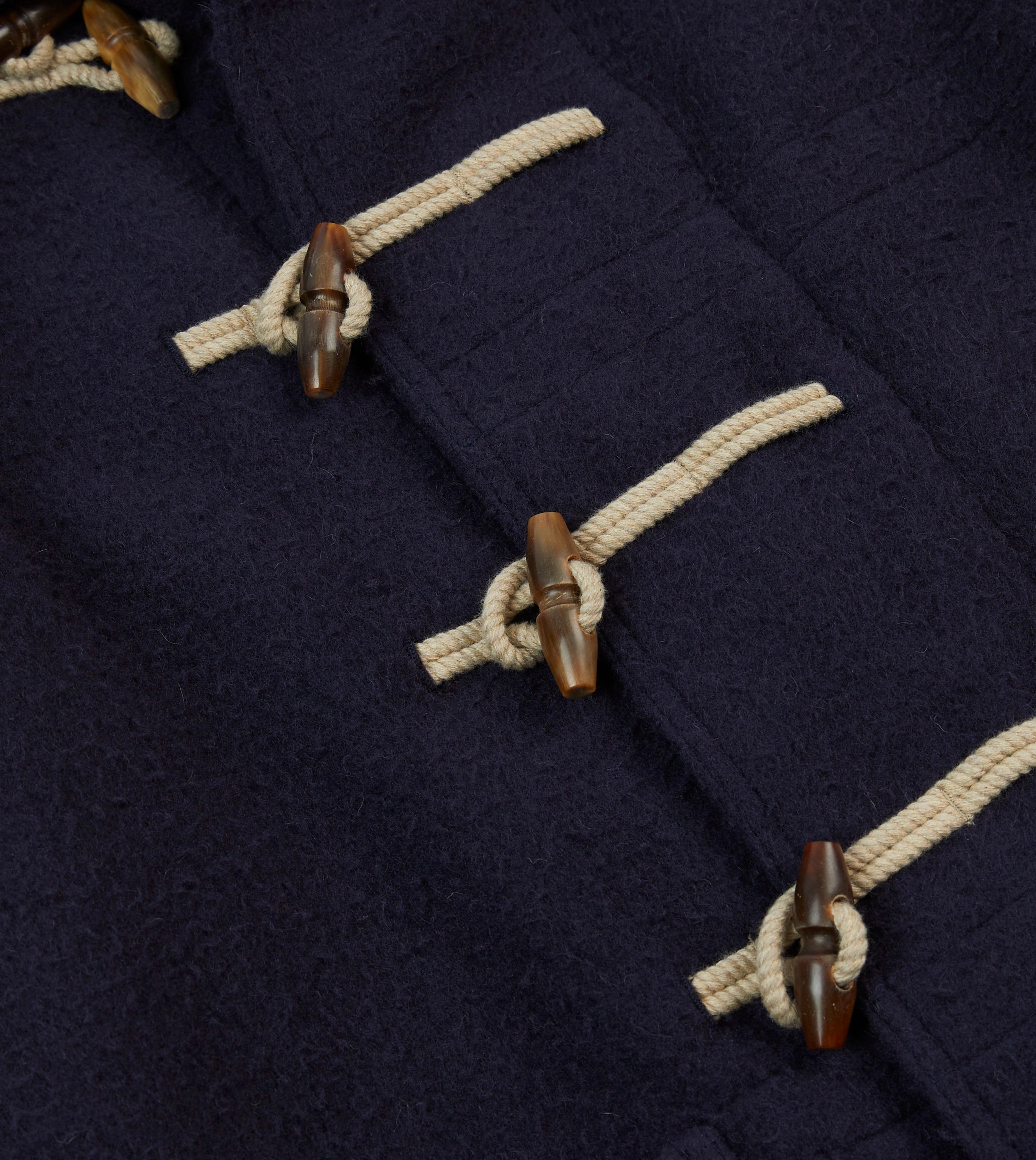 Adaptive Climate Control Cowboy Navy Casentino Wool Short Duffle Coat