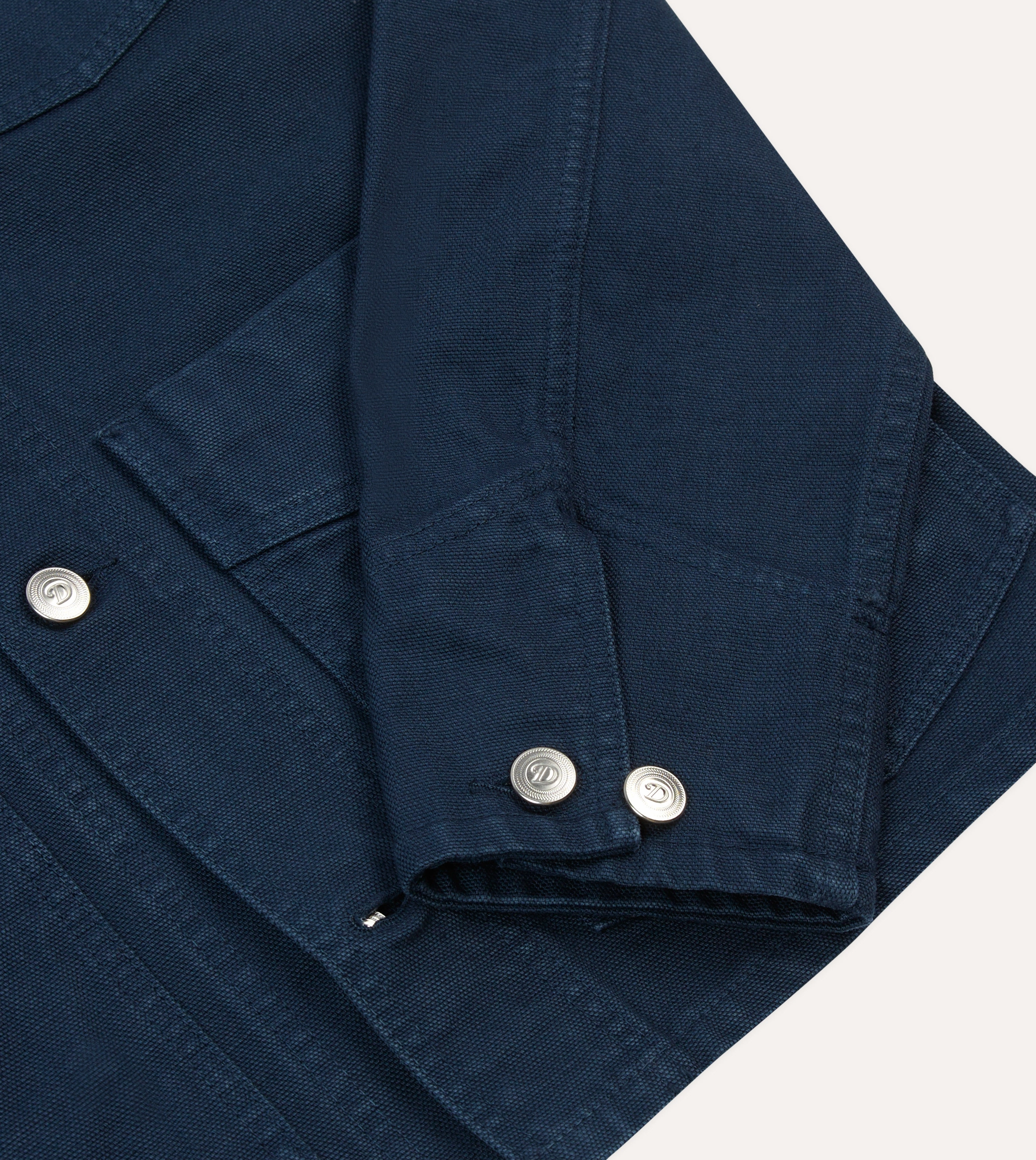 Navy Cotton Canvas Work Jacket All Purpose Outerwear Nightwear
