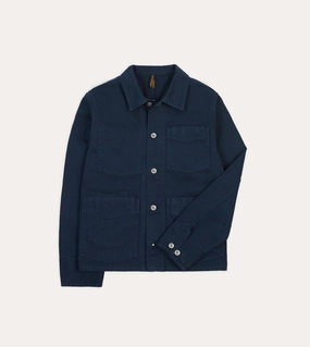 writers Functional Detail Navy Cotton Canvas Work Jacket