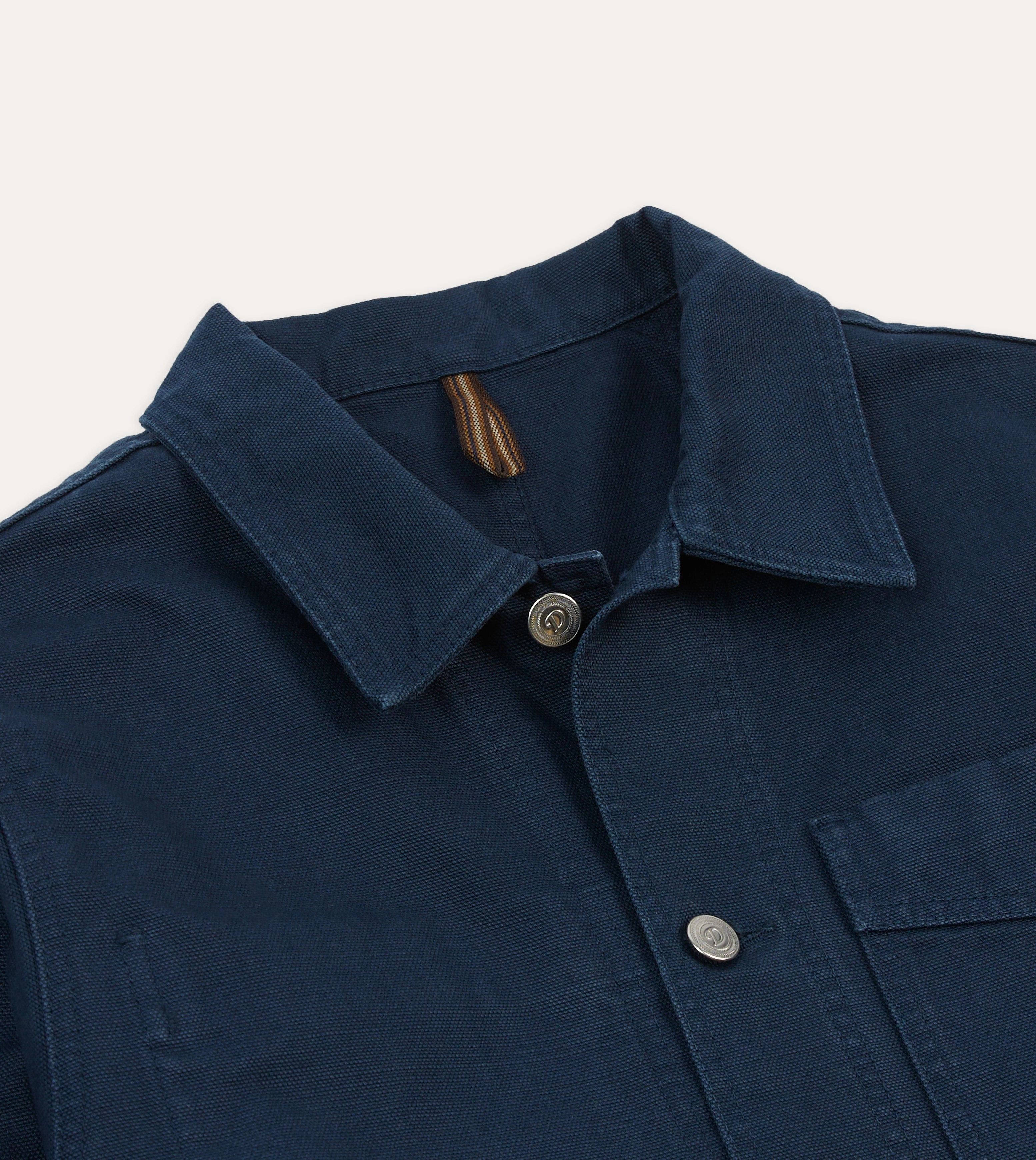 Navy Cotton Canvas Work Jacket Forget Smart Look