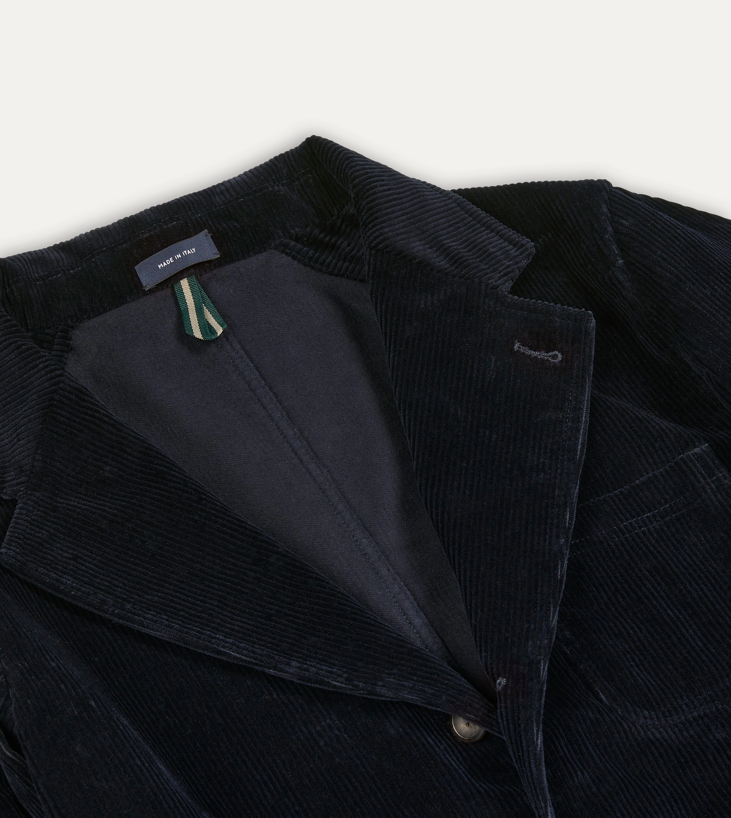 Contemporary Layer Chic Tailoring Navy Cotton Corduroy Games Blazer Mk. I