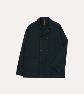 Function First adults Navy Cotton Double-Breasted Chore Coat