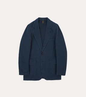 Navy Cotton Linen Games Blazer Mk. I Business Chic Smart Layering