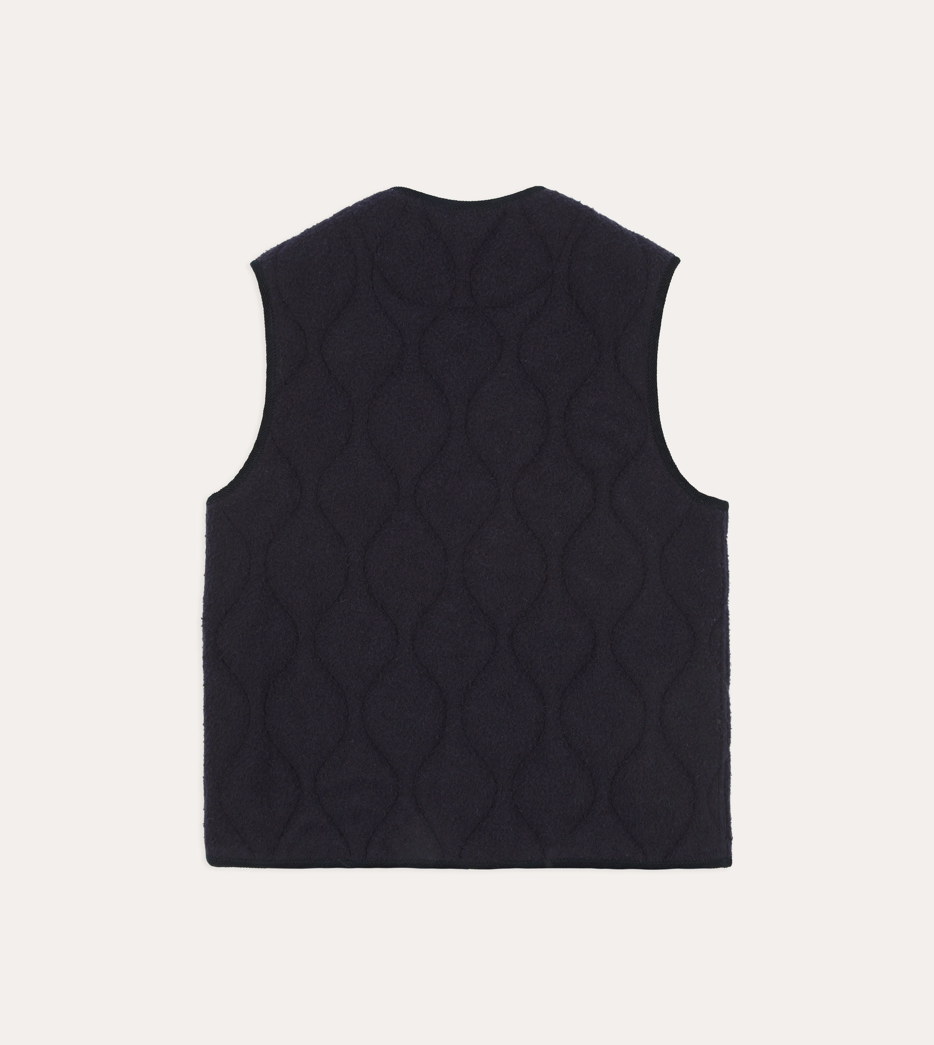 Four Way Stretch Material Navy Quilted Casentino Snap Vest