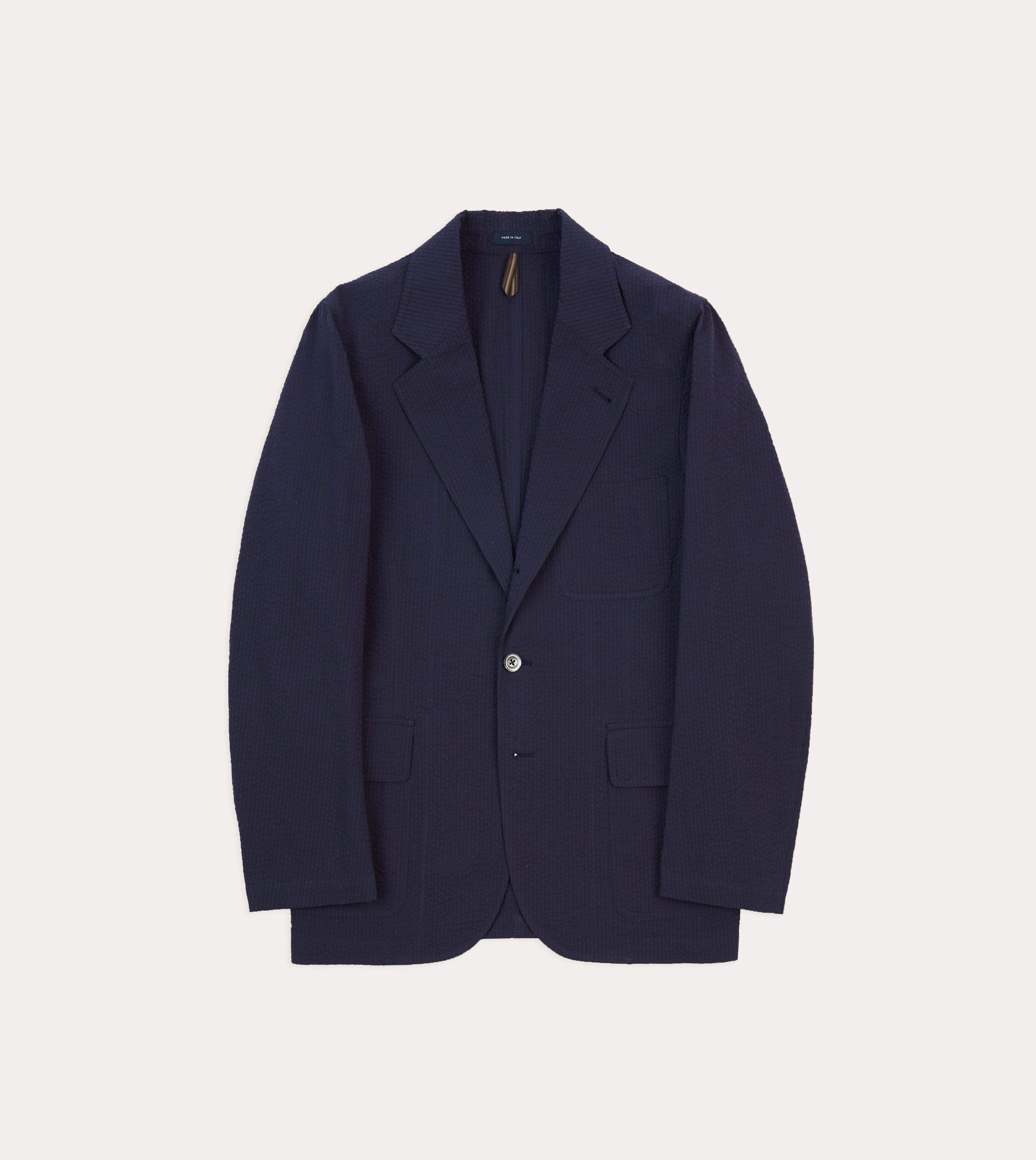 Sculpted wear Sophisticated Style Navy Seersucker Games Blazer Mk. I