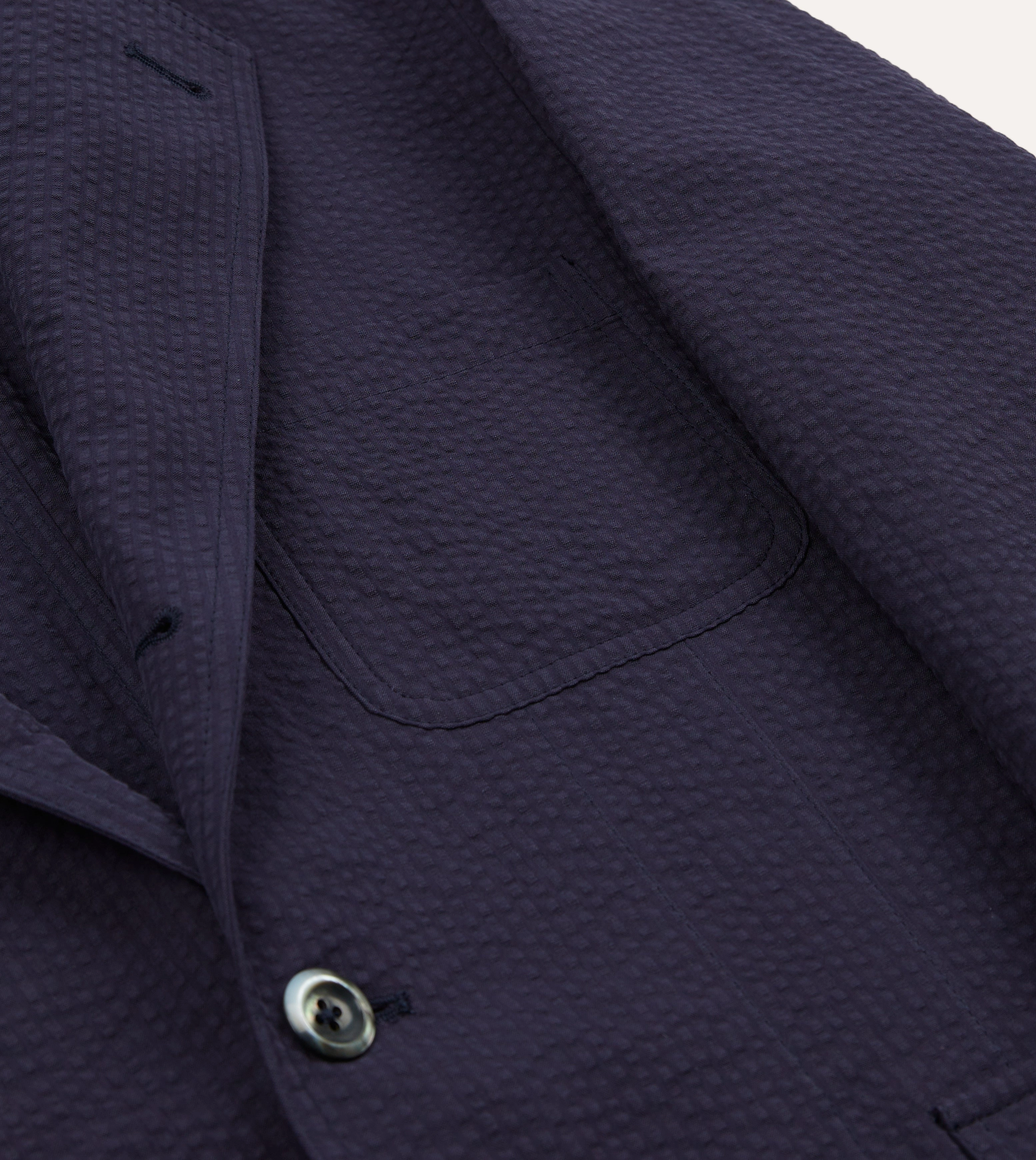 Navy Seersucker Games Blazer Mk. I Layered Wear