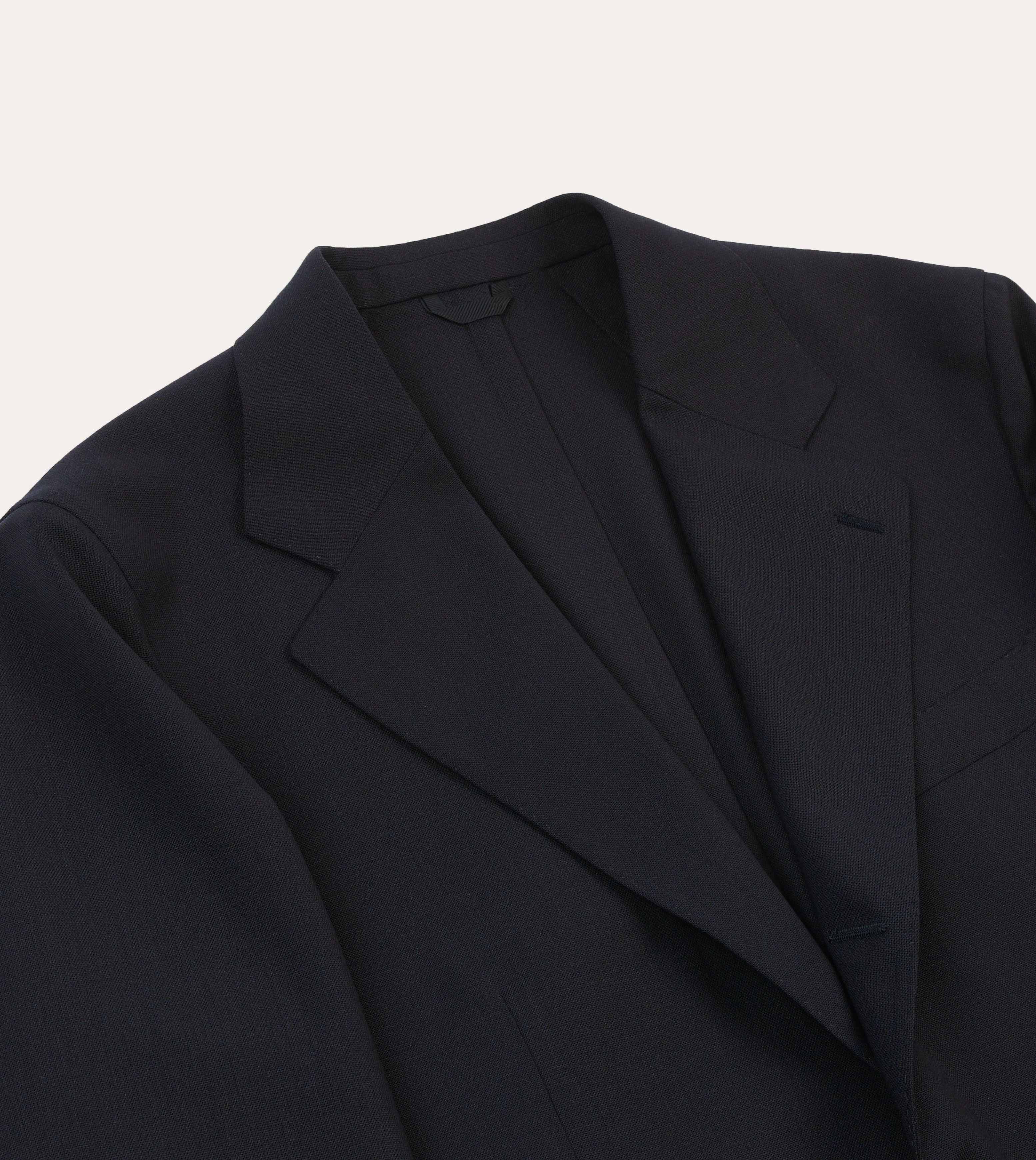 Navy Tropical Wool Tailored Jacket Formal Look Professional Layers