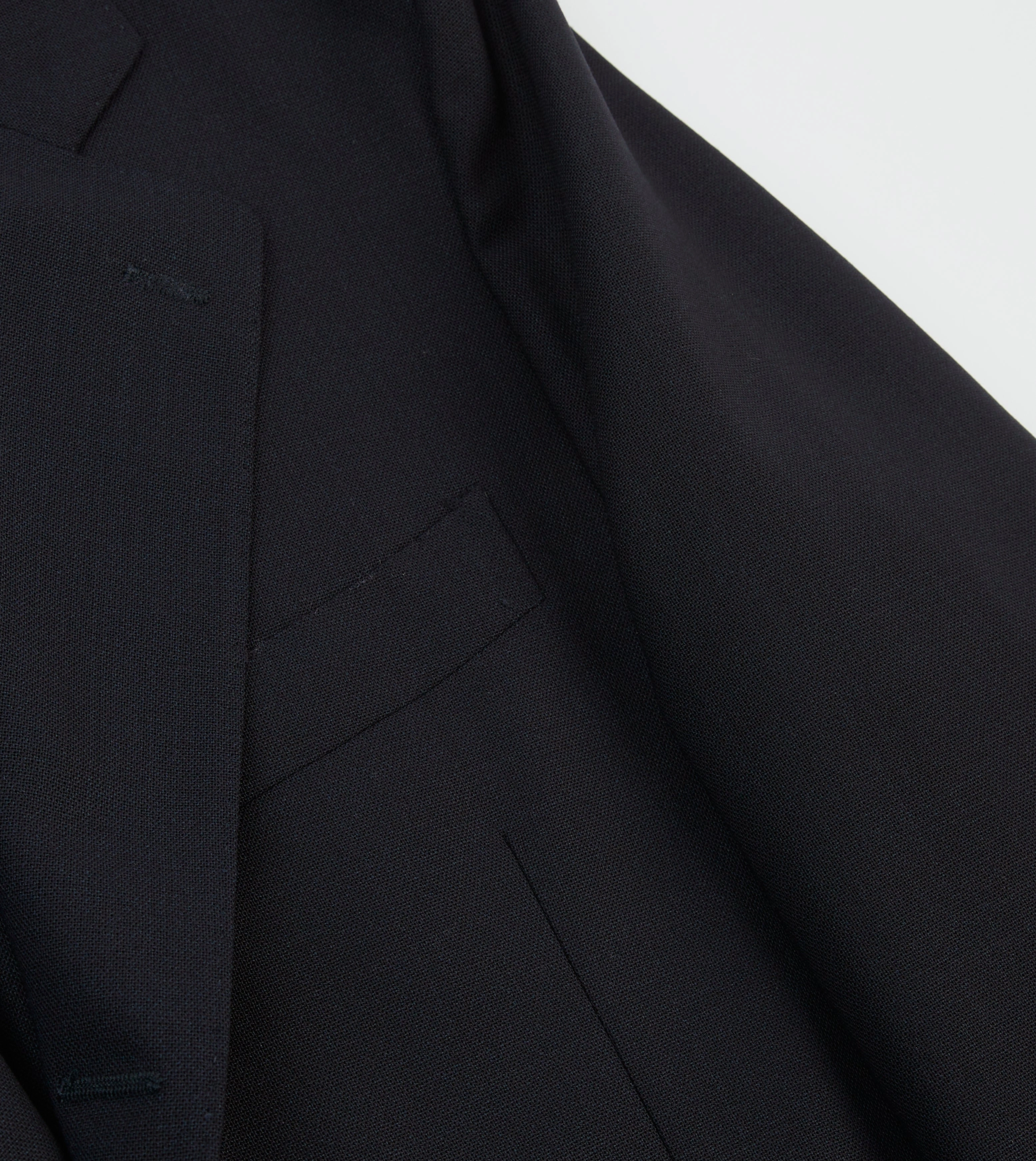 Polished Finish Business Style Fit Navy Tropical Wool Tailored Jacket