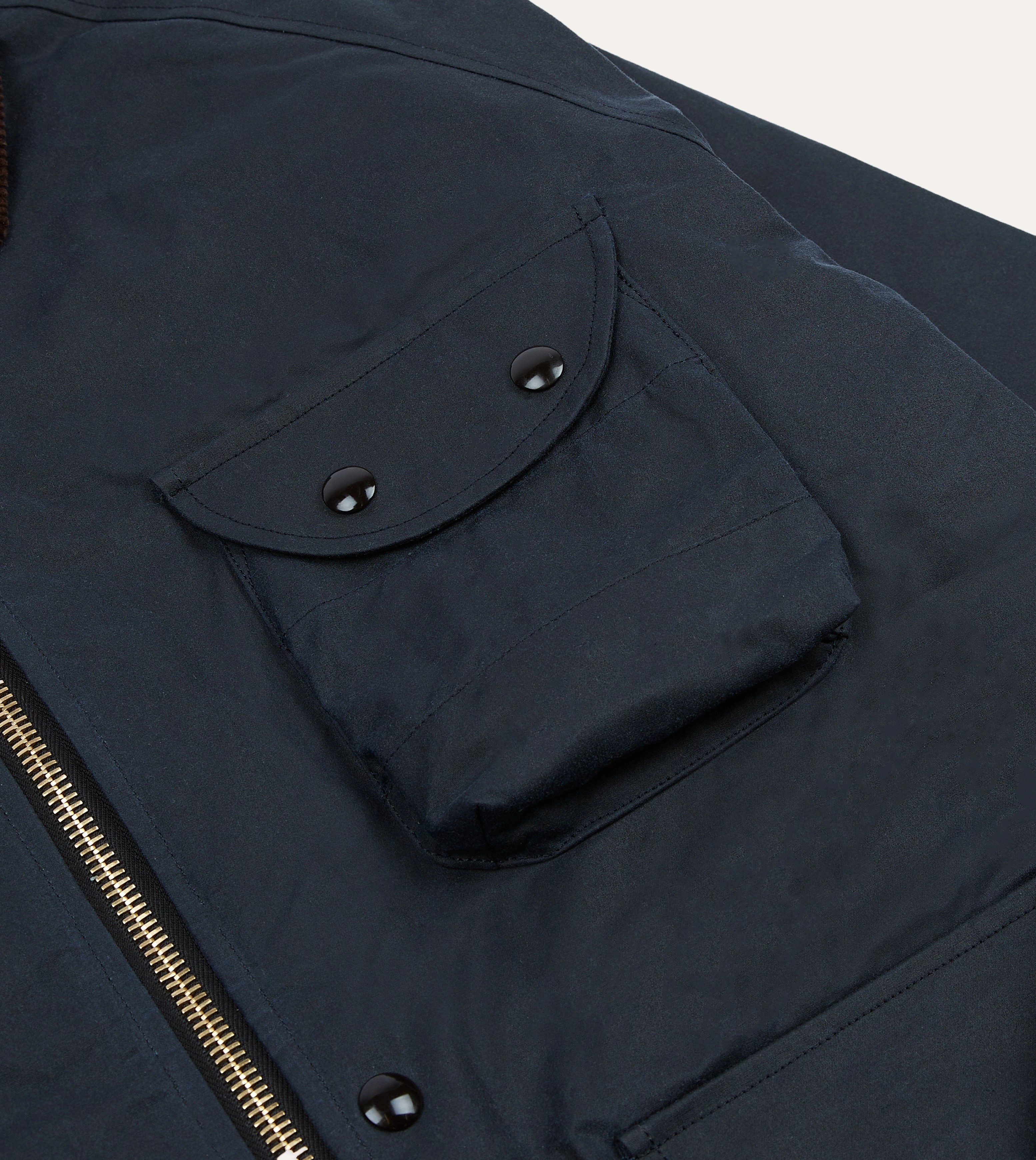 Night Out Navy Waxed Coverall Jacket