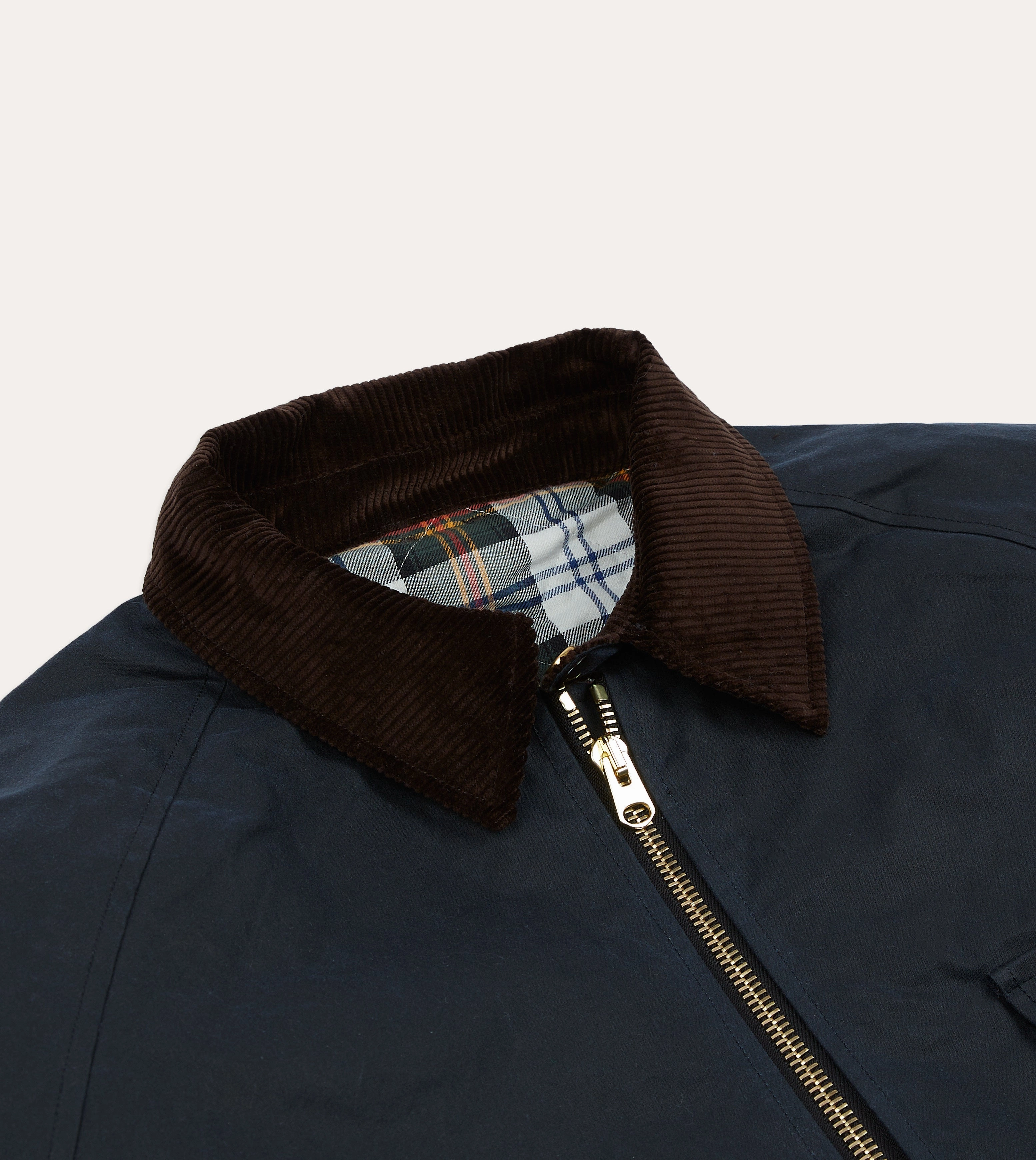 Navy Waxed Coverall Jacket Packable Layer