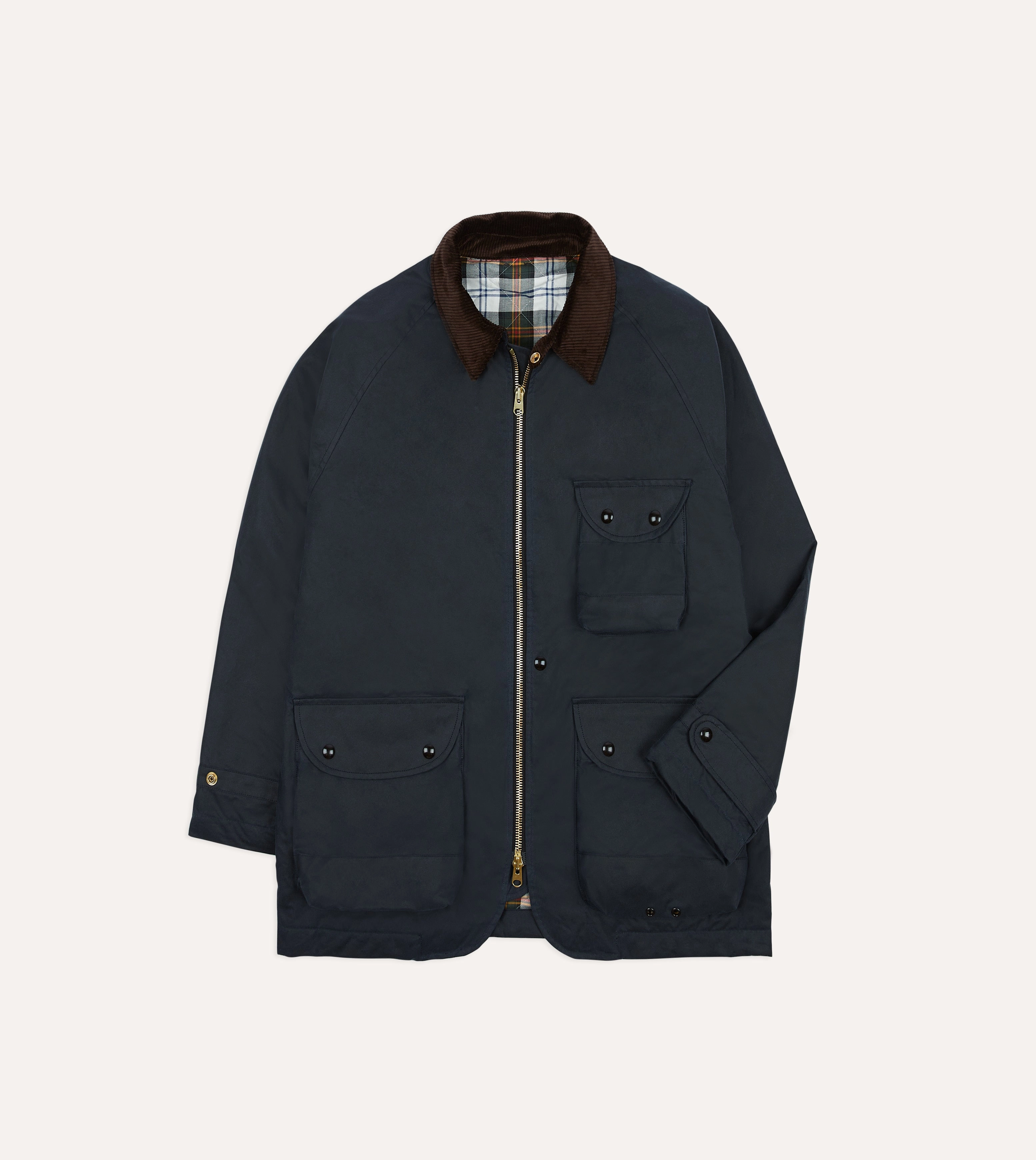 Memory Navy Waxed Coverall Jacket