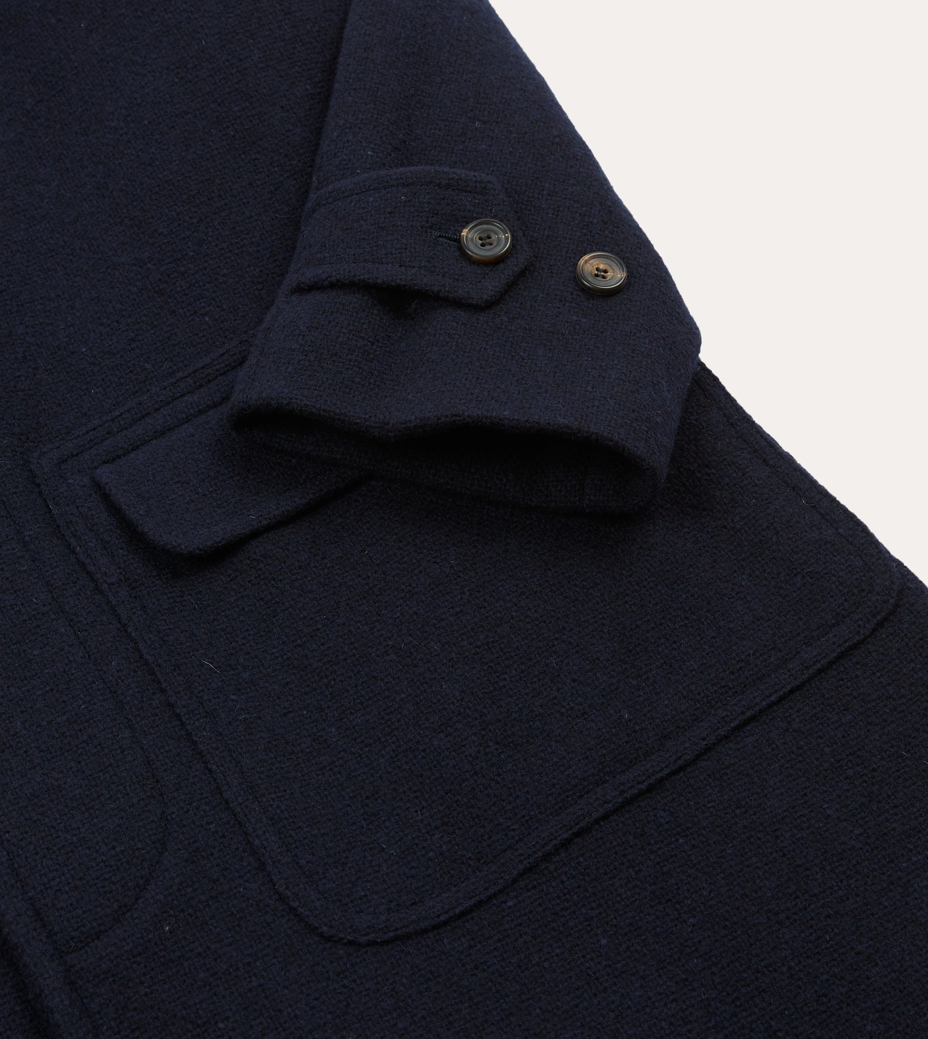 Contacts Navy Wool Raglan Coat