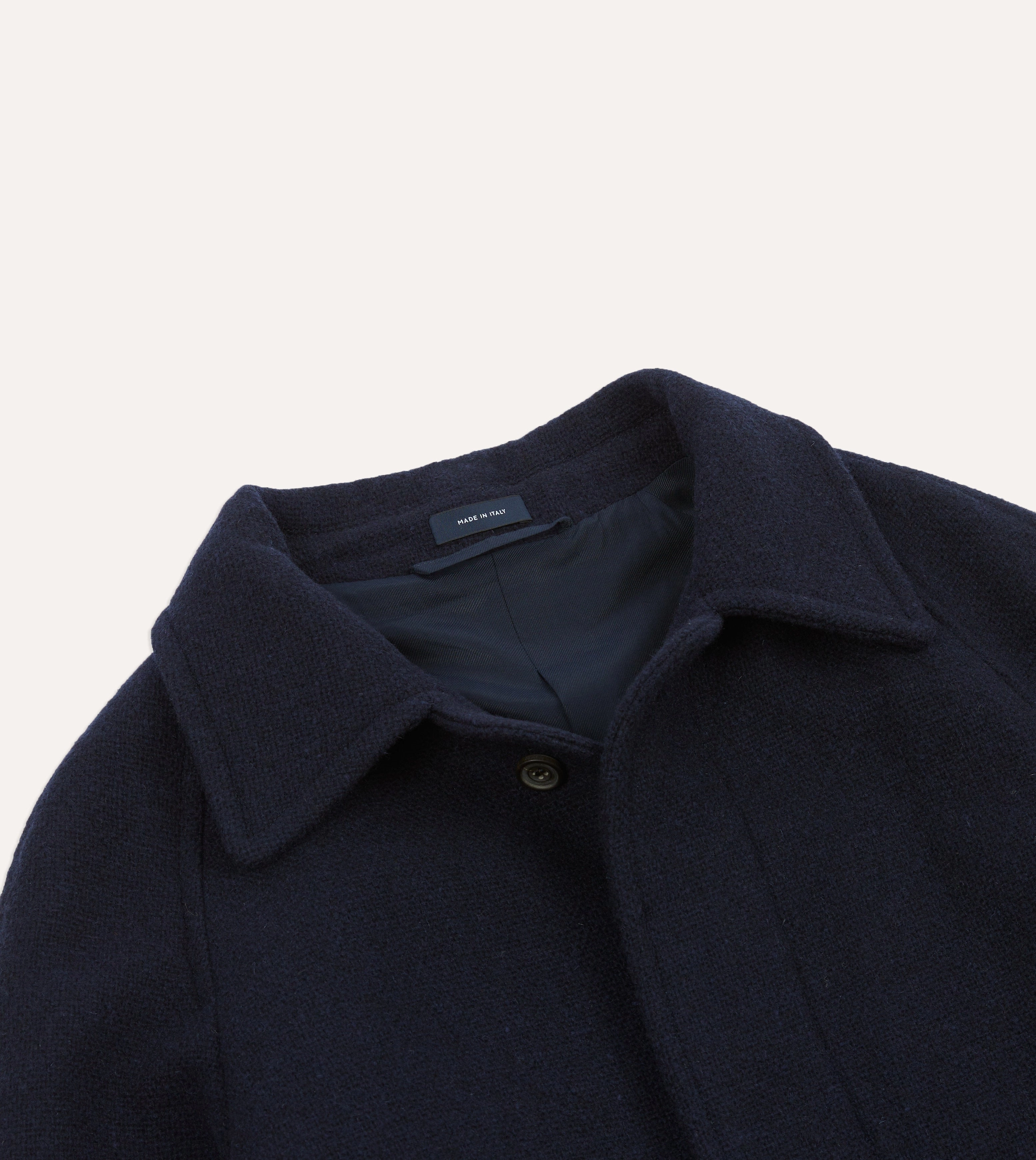 Lightweight Layer Navy Wool Raglan Coat