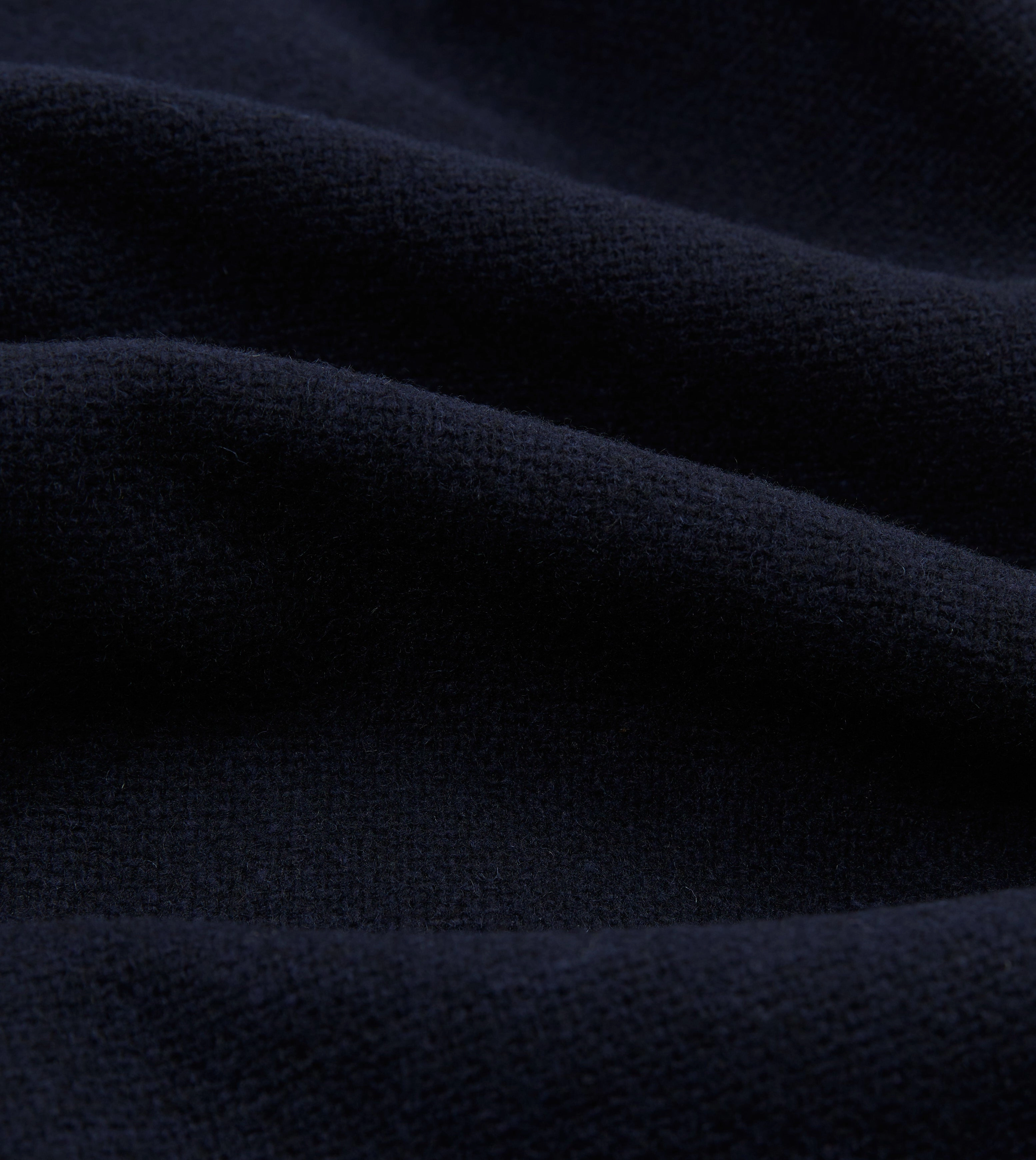 Navy Wool Raglan Coat Refined Casual Double Layer Design