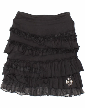 Soft Shape DKNY Girls Tiered Skirt 11-12 Years W26  Black Cotton