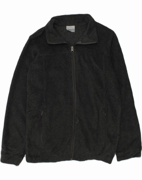Breathable COLUMBIA Boys Fleece Jacket 15-16 Years Large Grey Polyester
