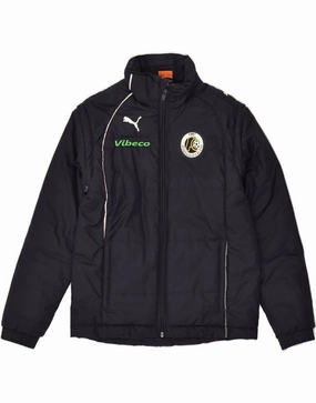 PUMA Boys Padded Jacket 11-12 Years Large Navy Blue Forget Child