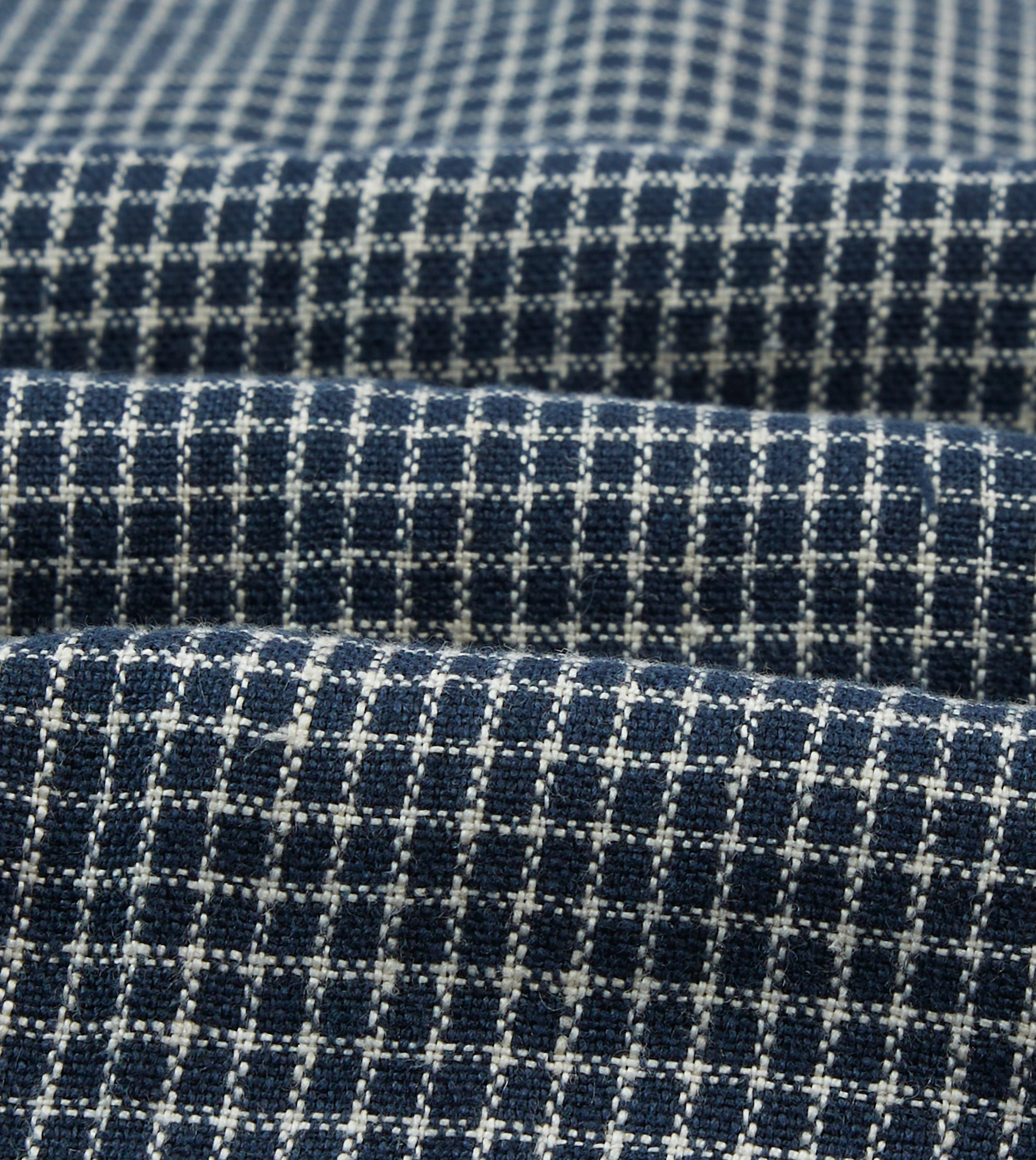 Heat Regulating Technology St. JOHN by Drake's Navy Check Linen Fatigue Jacket