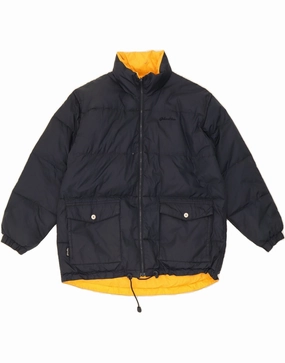 Influence Comb LOTTO Boys Reversible Padded Jacket 13-14 Years 2XL Navy Blue Colourblock