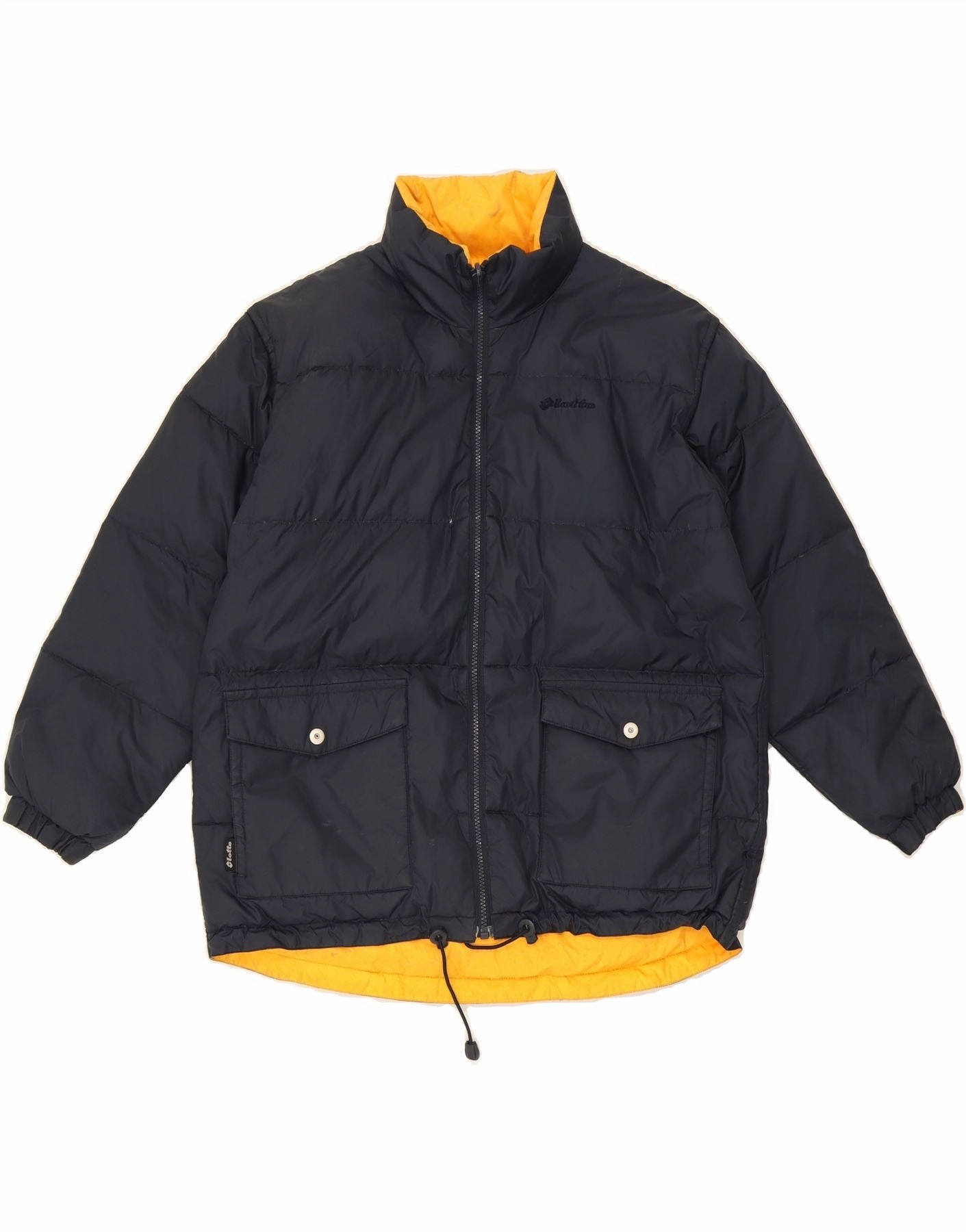 Influence Comb LOTTO Boys Reversible Padded Jacket 13-14 Years 2XL Navy Blue Colourblock
