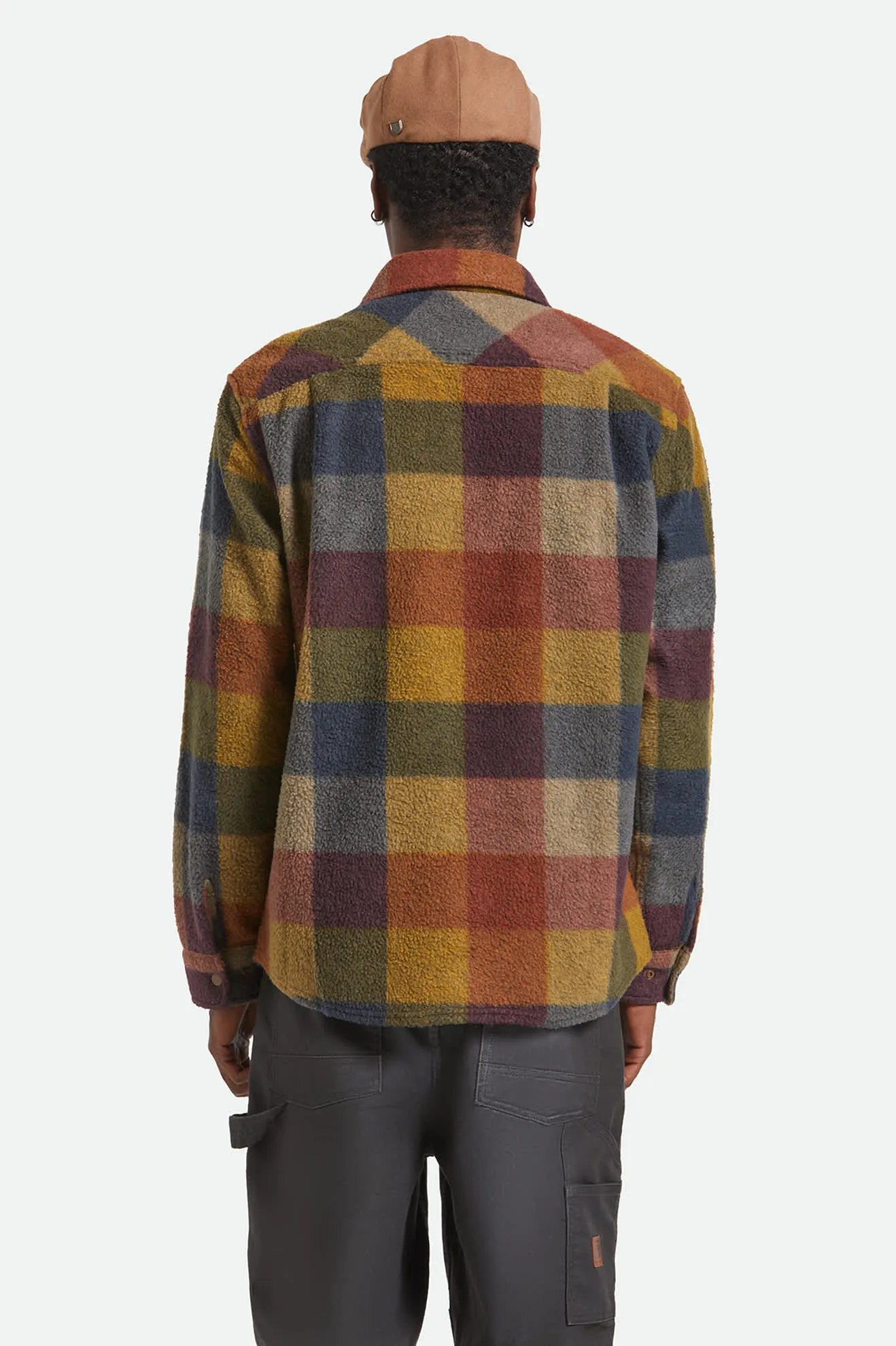 Bowery Arctic Stretch Fleece - Rust/Copper Plaid Vintage Style
